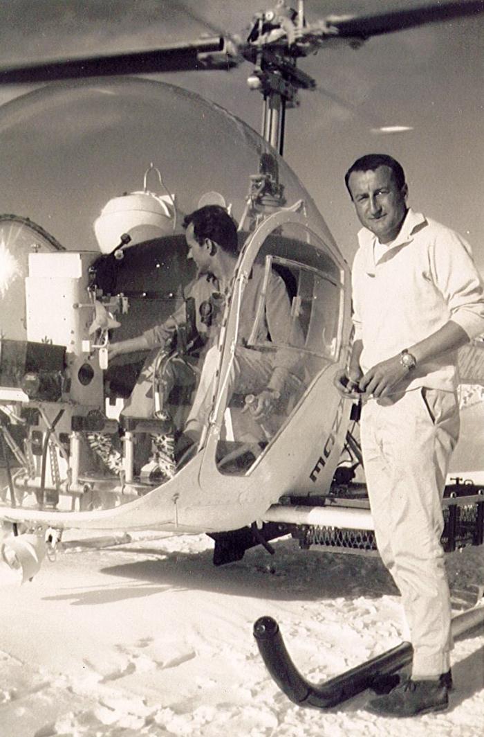 Claude Aubé sur le Mont Blanc 28/08/1962