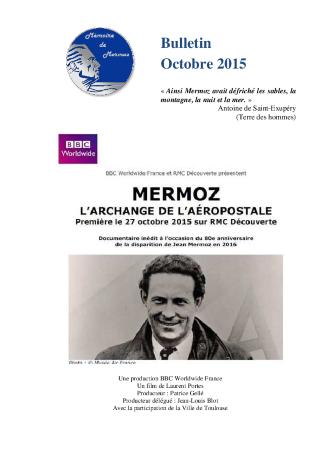 Bulletin information Mémoire Mermoz octobre 2015