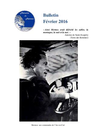 Bulletin information Mémoire Mermoz février 2016