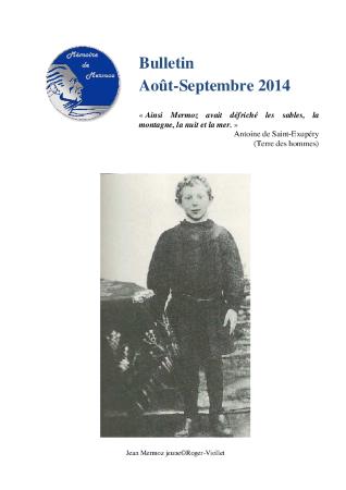 Bulletin information Mémoire de Mermoz septembre 2014