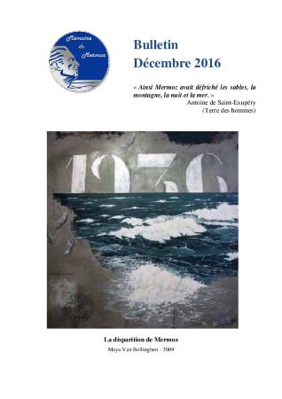 Mémoire de Mermoz.  Bulletin d'information décembre 2016
