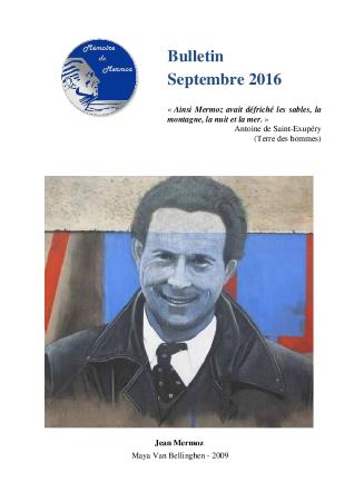 Mémoire de Mermoz.  Bulletin d'information septembre 2016