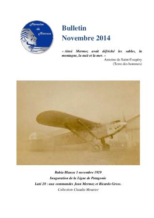 Bulletin information Mémoire de Mermoz novembre 2014