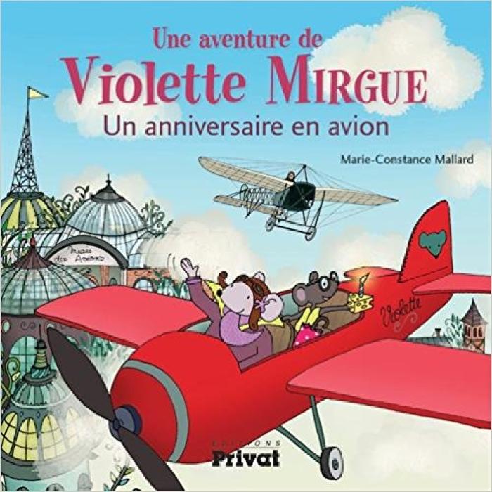 Violette Mirgue en avion