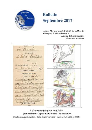 Bulletin information Mémoire de Mermoz 09/2017