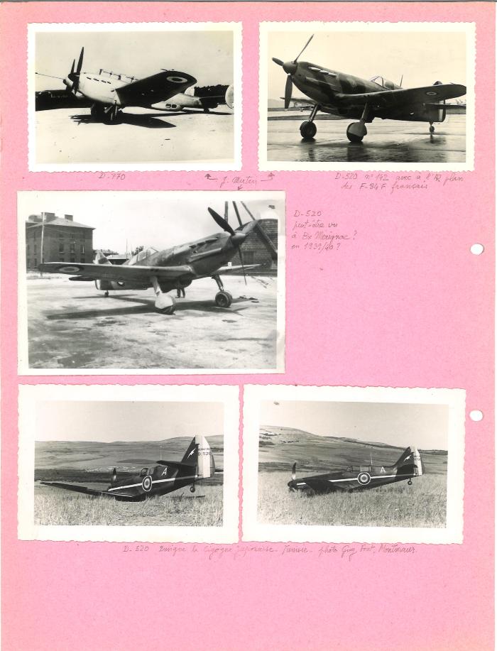 Bimoteur Dewoitine D.770/Chasseurs Dewoitine D.520 (16 S CRDA 3-22)