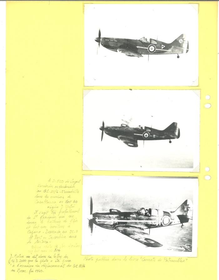 Chasseurs Dewoitine D.520 aux couleurs de Vichy (16 S CRDA 3-16)