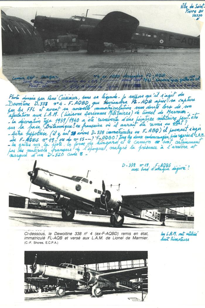 Trimoteurs Dewoitine D.338 (16 S CRDA 3-9)