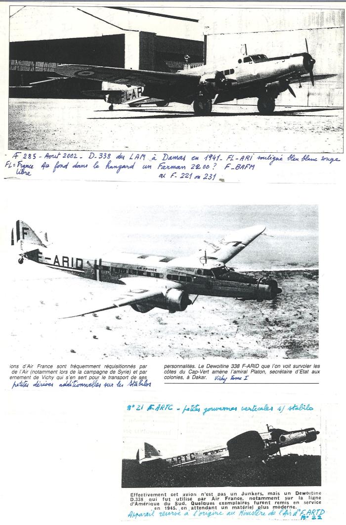 Trimoteurs Dewoitine D.338 (16 S CRDA 3-10)